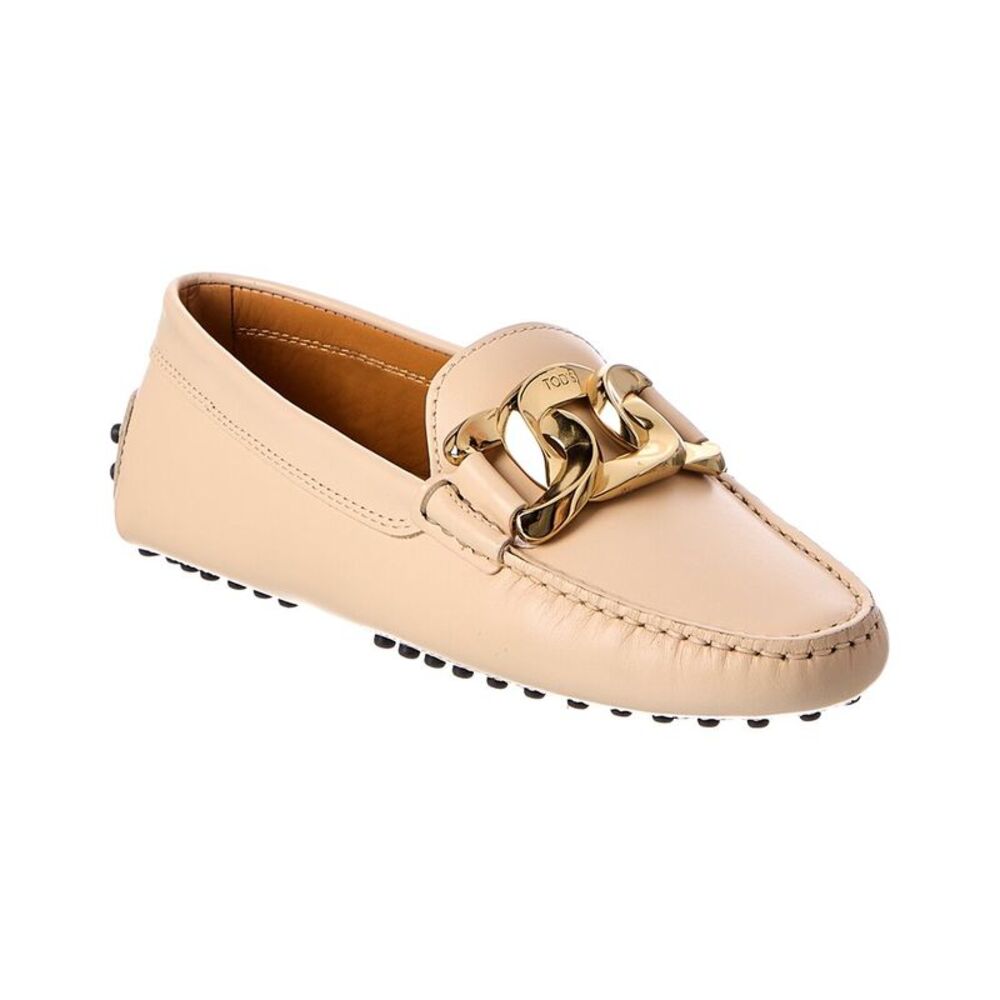 Tod’S Kate Chain Leather Loafer, Beige